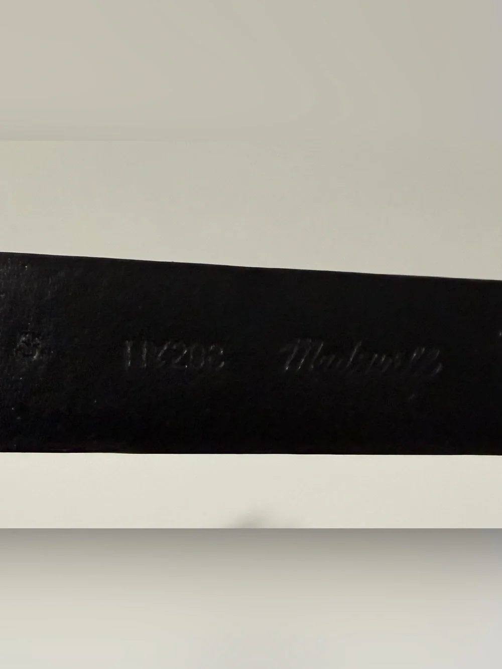 NEW Madewell Elongated-Buckle Belt Small black leather shiny gold buckle NY208